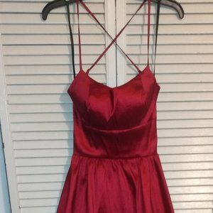 B.Darling Satin Red Prom / Homecoming Style Dress sz 9/10
